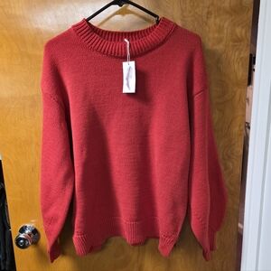 Jessica Simpson Cherry Red Knit Pullover Sweater L NWT